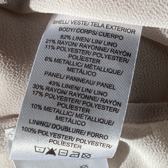 Lucky Brand Metallic Silvery Beige Sweater w Crochet Detail w MEASUREMENTS Sz S - Picture 8 of 11